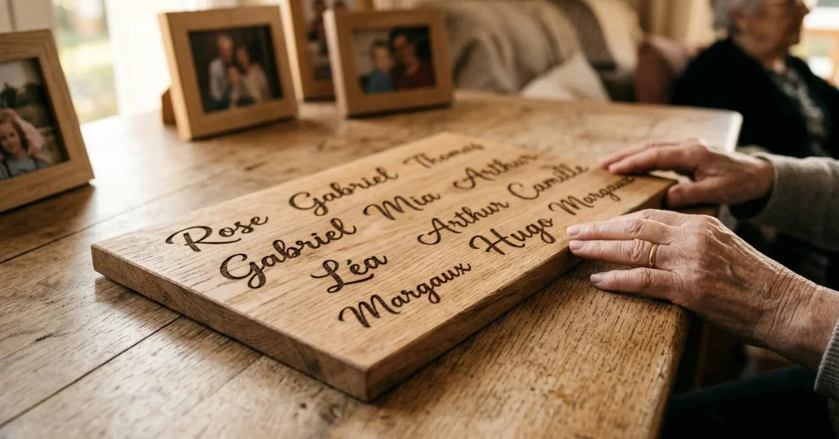Cadeau Mamie & Papy en Bois Gravé – 5 Idées Personnalisées