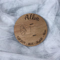 Support en bois pour bracelet de naissance – souvenir bébé personnalisé