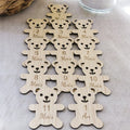 Lot de 12 jetons oursons en bois gravés au laser de 1 mois à 1 an, suivi 
photo bébé mensuel, cadeau naissance artisanal pour album souvenir
